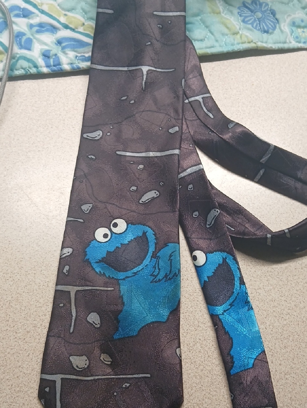 Blue Cookie Monster Novelty Men’s Tie